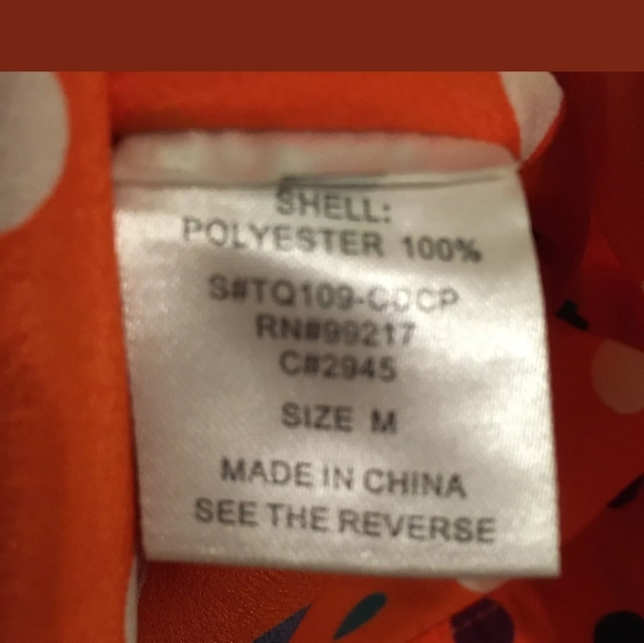 Charming Charlie Polka Dot Back High-Low Blouse, Size Medium - Picture 9 of 9